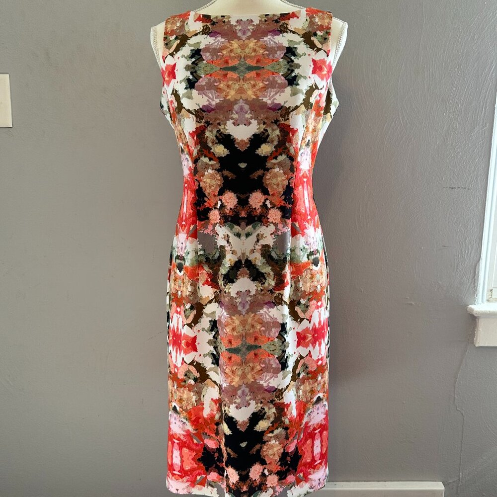 Maggy London Women's Bold Floral Sleeveless Dress Size 8